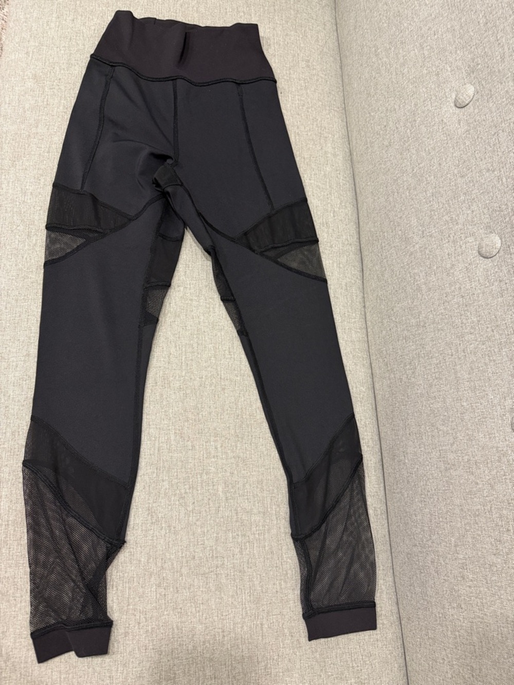 lululemon athletica Black Mesh Panel Leggings